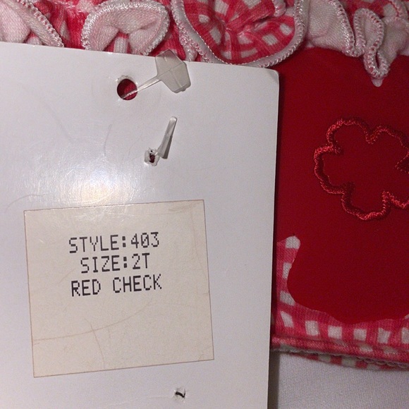 Red Check Ruffle Bikini - Picture 6 of 6